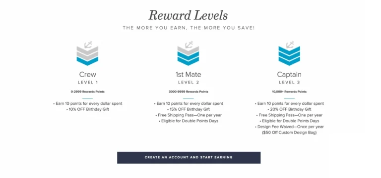 Sea-Bags-rewards-lavels