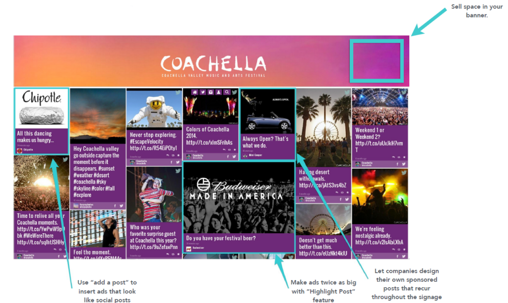 Drive Sponsorship with Social Displays |