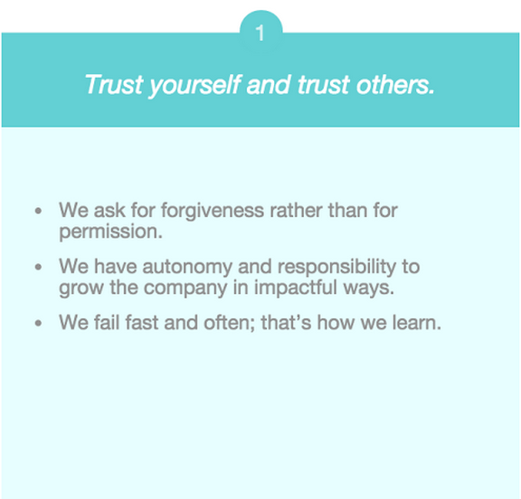 Company Values trust