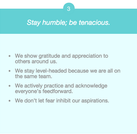 company values humility