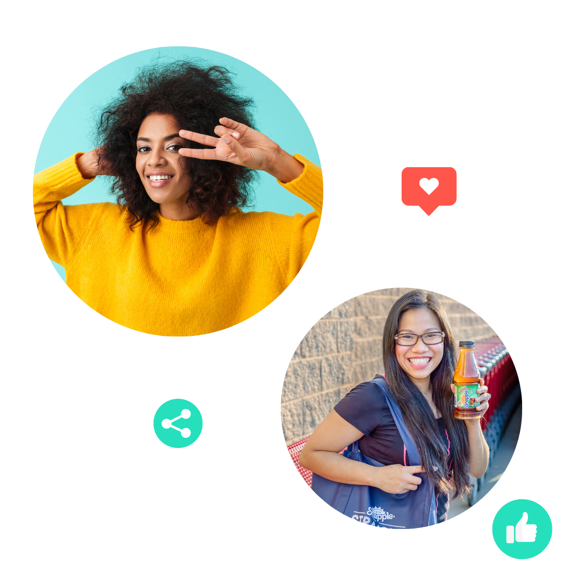 Two images, each of a different woman