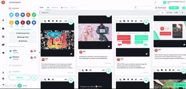 TrueLoyal social feeds