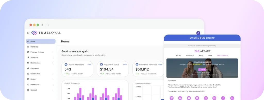 Email and SMS engine