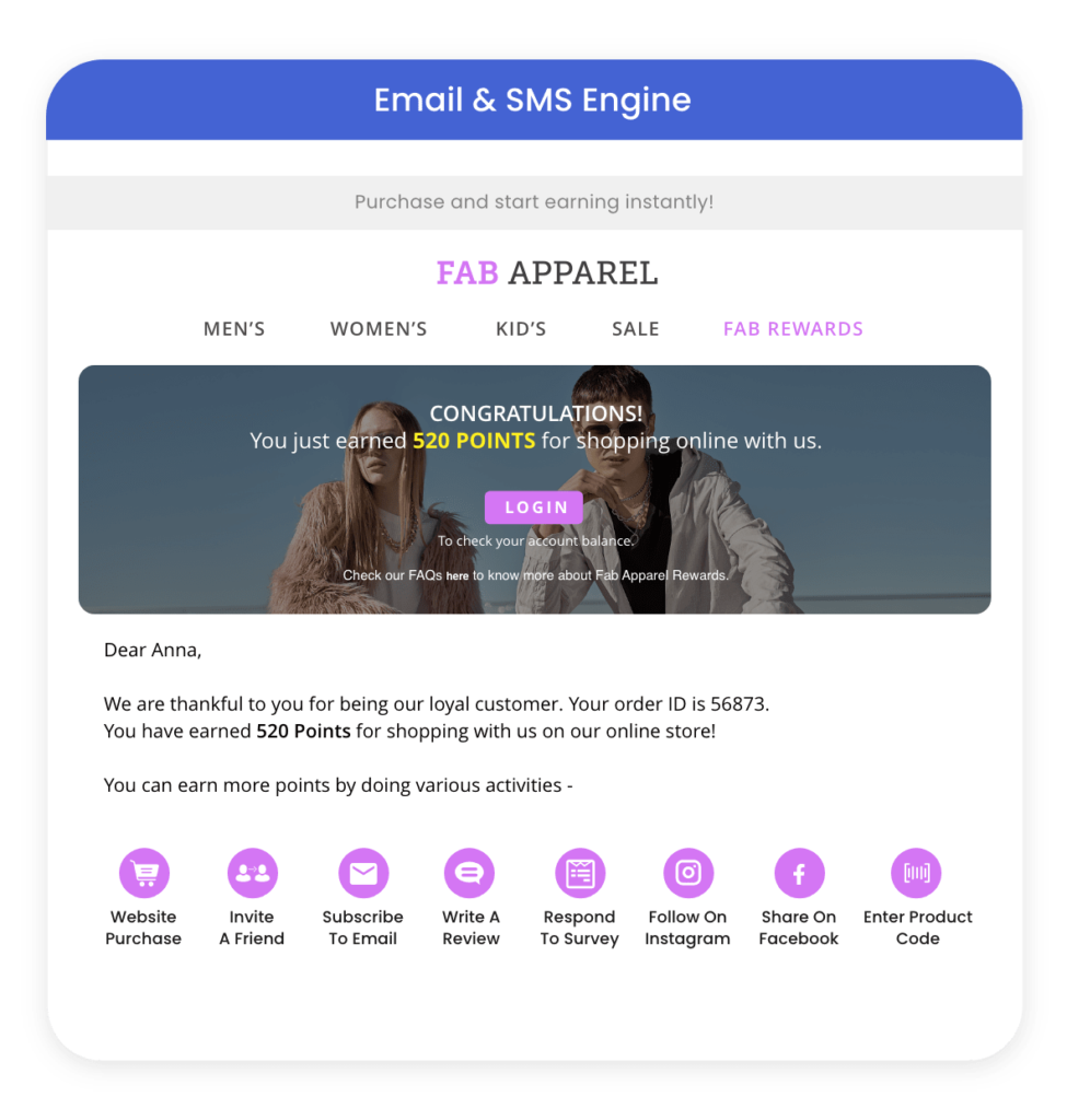Email & SMS engine