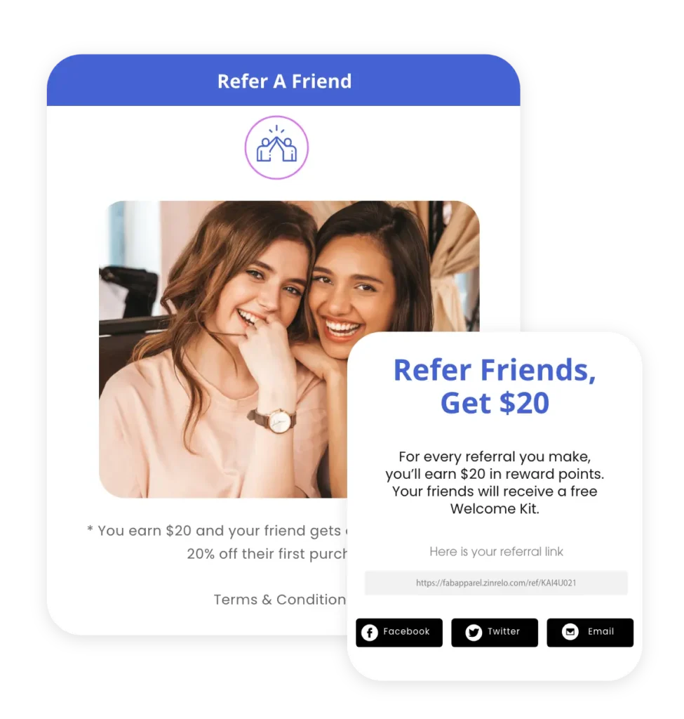 Top loyalty software Platform feature - referal loyalty